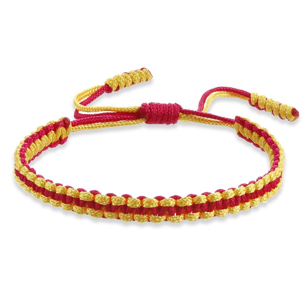 Ethnic Tibetan Buddha Woven Amulet Multicolor Bracelets & Bangles For Women Men Handmade Rope Buddha Charm Bracelet Friend Gift