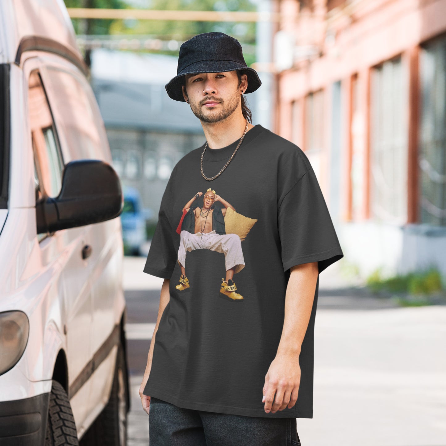 YO BRO | UNISEX Oversized faded t-shirt