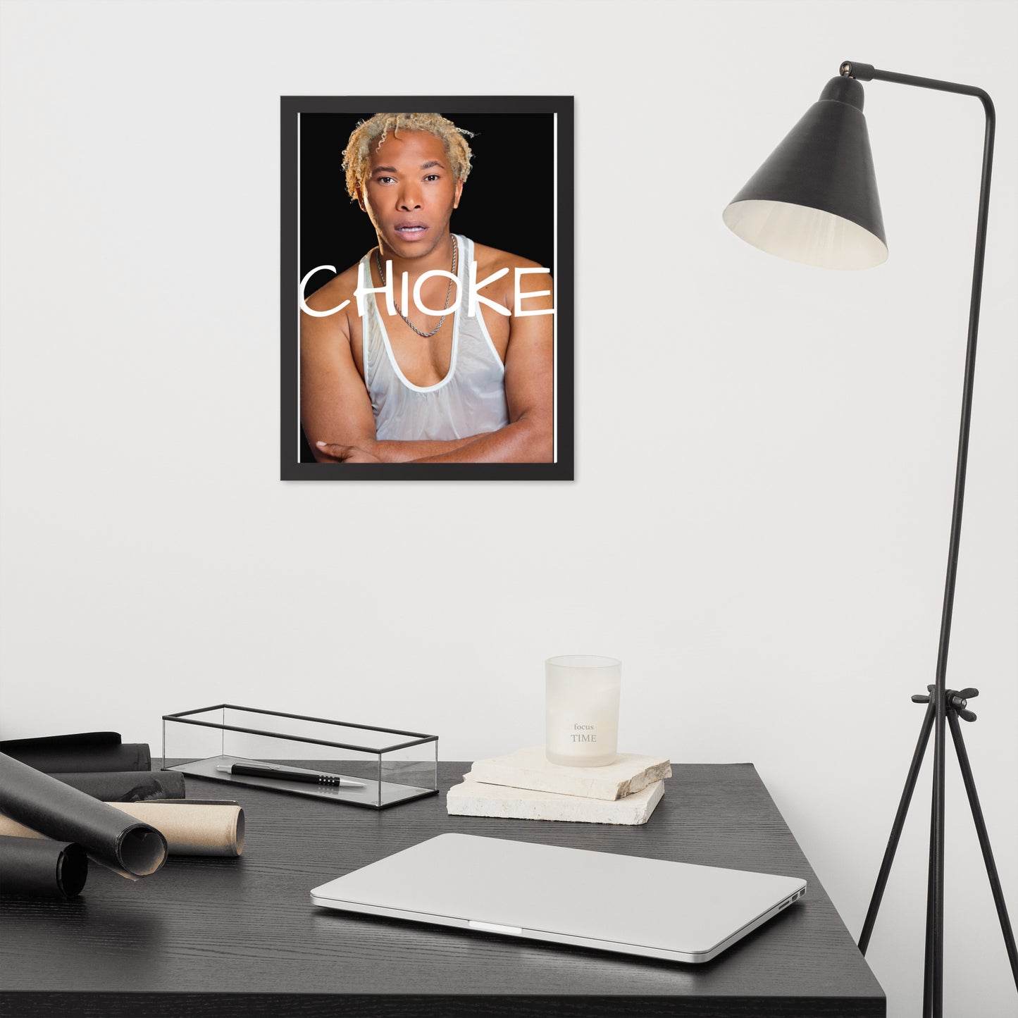 Framed matte Chioke  paper poster