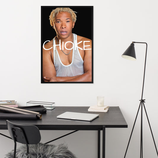 Framed matte Chioke  paper poster