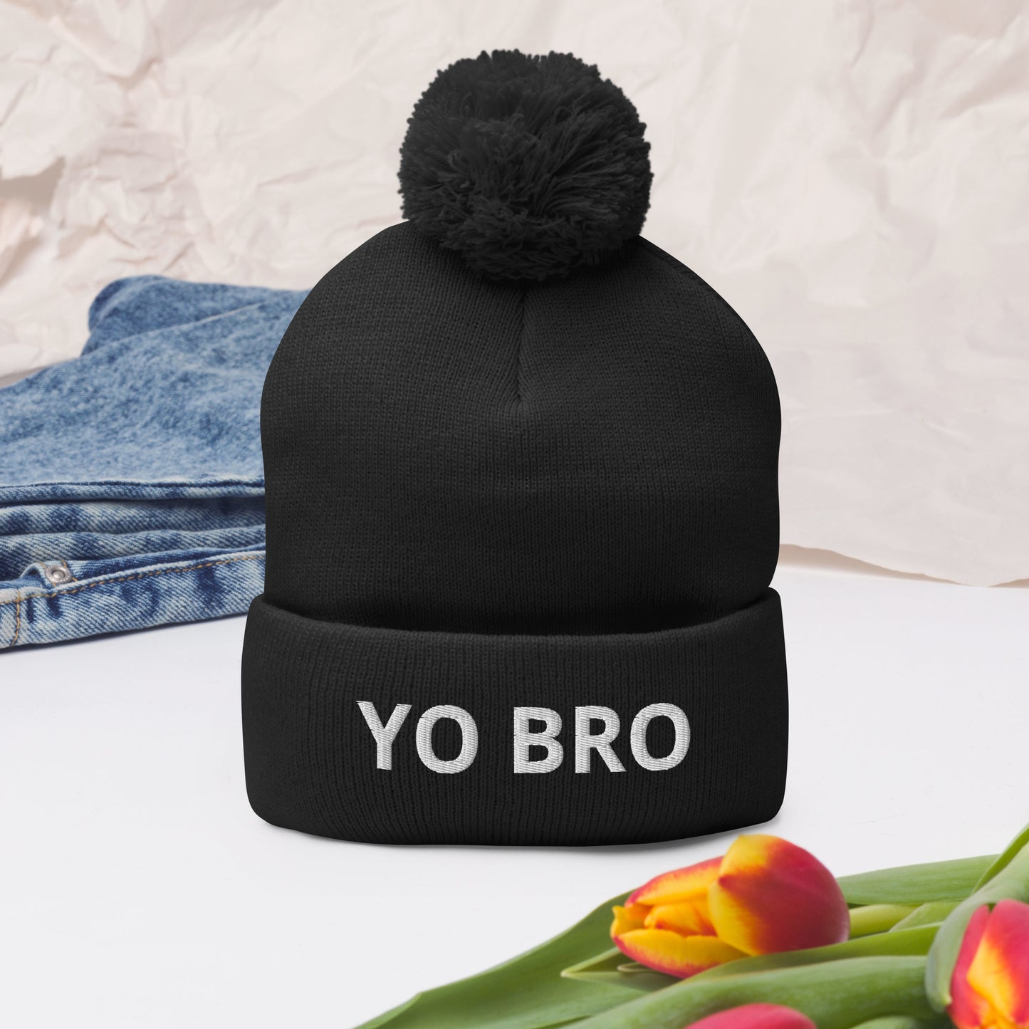 YO BRO | Pom-Pom Beanie